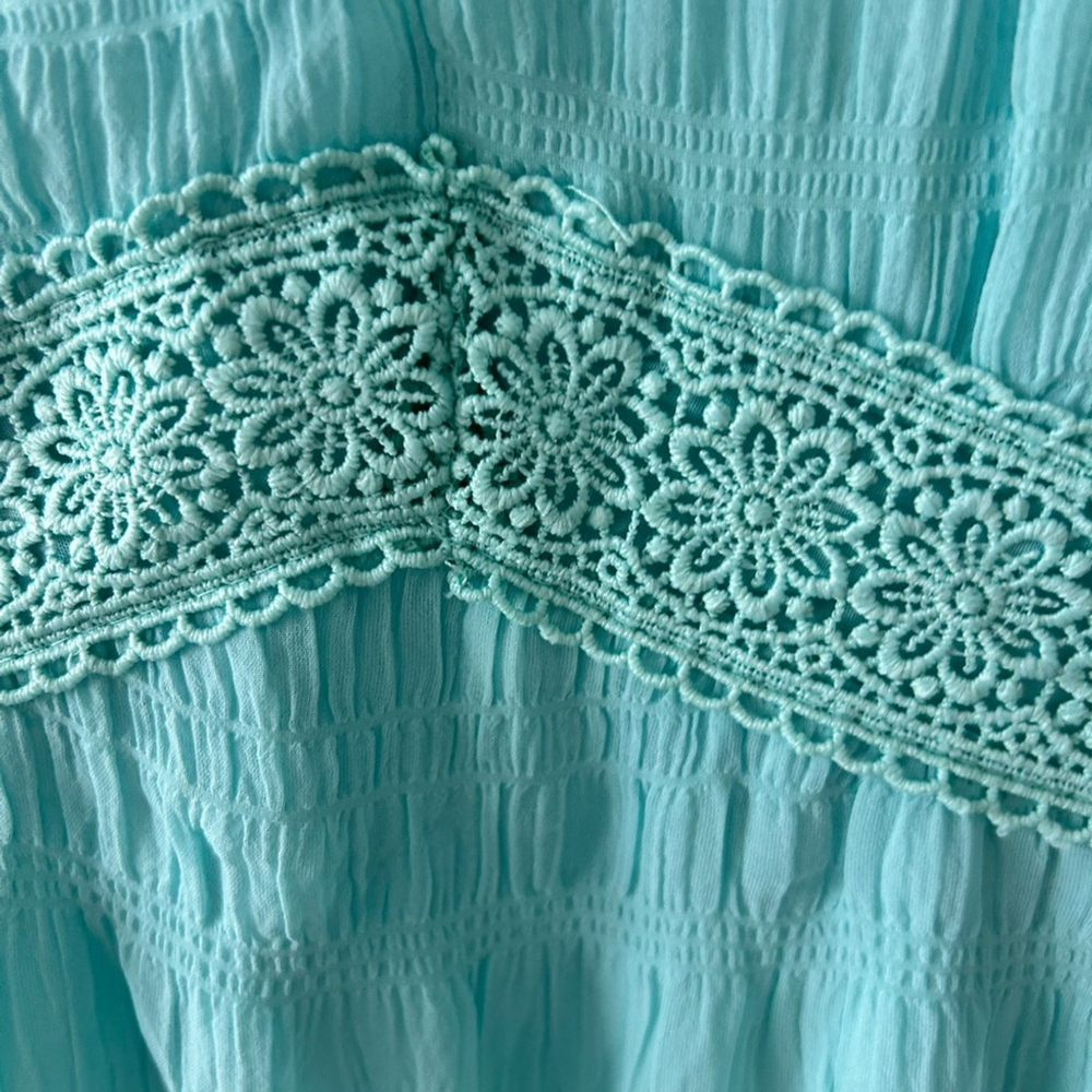 Betsey Johnson Tiffany Blue Romantic Midi Dress Size M - Picture 8 of 11